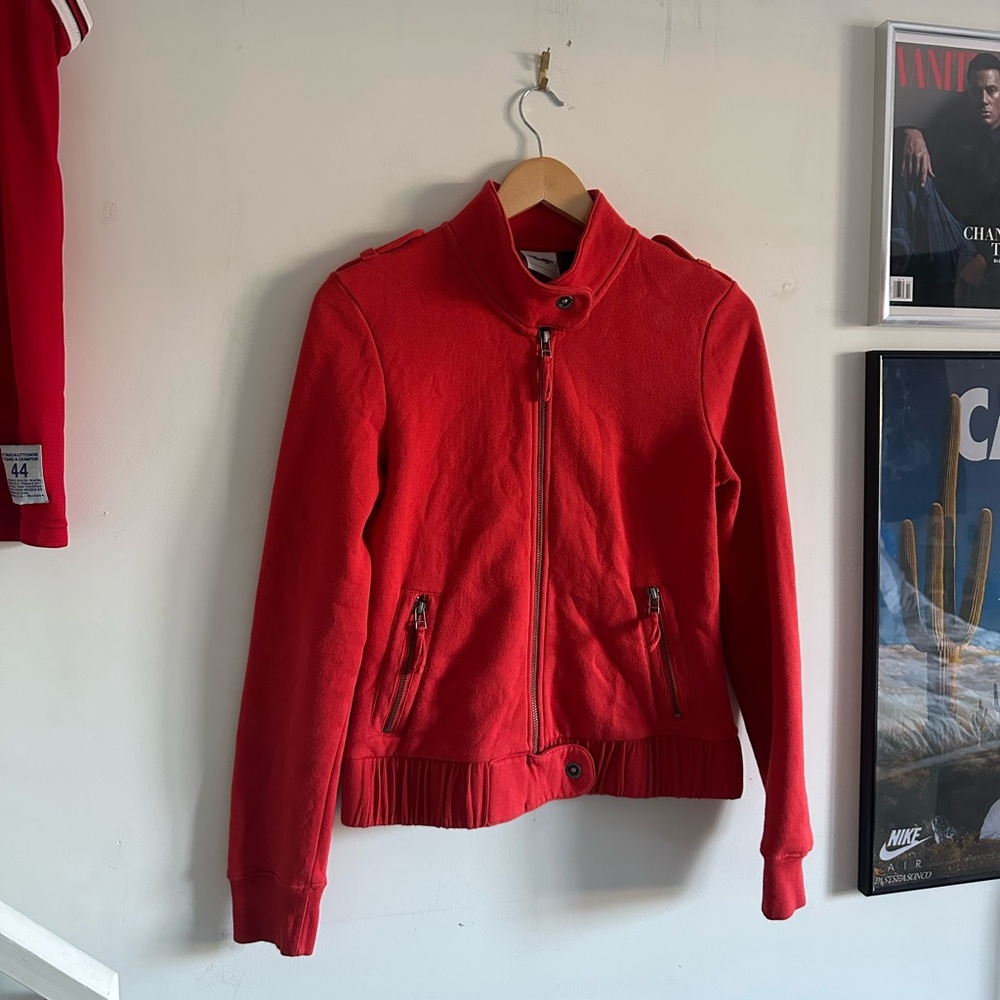 harley davidson red button up y2k jacket 🍒